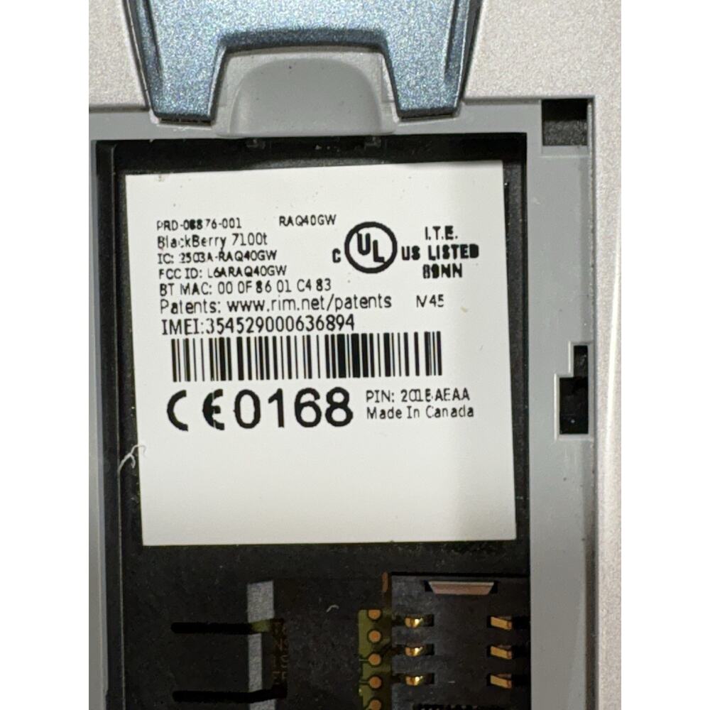 Blackberry 7100t Prosumer QWERTY Vintage Mobile phone W Charger No Battery PARTS - Picture 4 of 4
